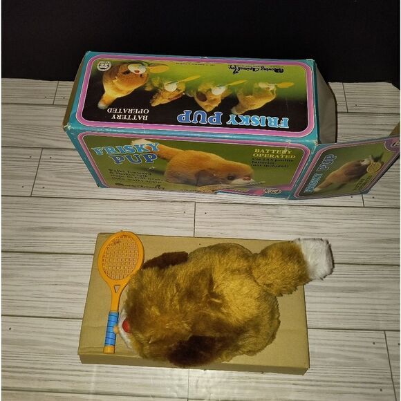 Amily Frisky Pup Vintage Battery Operated Kids Toy Moving Animal Company In Box - Picture 4 of 10